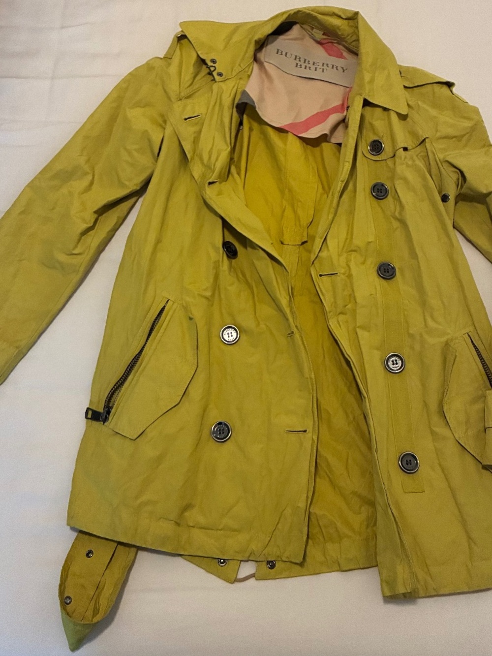 Burberry Brit Chartreuse Mini Trench